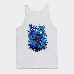 Birds on Blue Abstract Tank Top